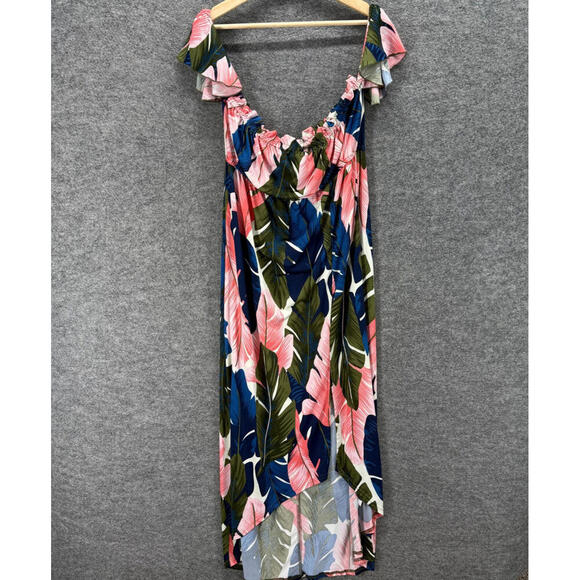 Venus Dresses & Skirts - Venus Dress Women M Medium Pink Floral Shift Midi Short Sleeve Casual Stretch